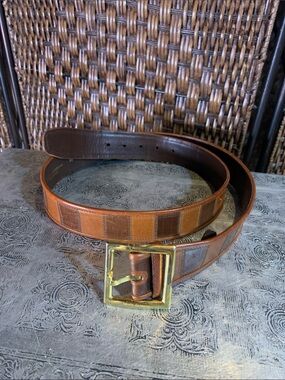 Dolce & Gabbana Patchwork Leather Belt Size 54 Made in Italy